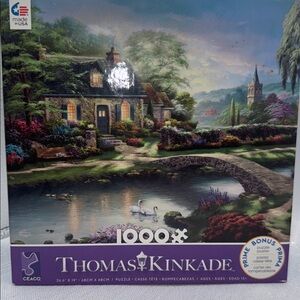 Thomas KINKADE 1000pc Puzzle stony Creek cottage 2019-26.6” x 19” New Open Box
